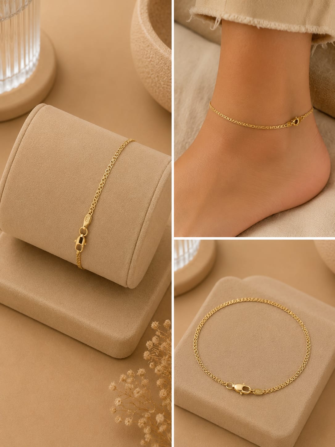 Tobillera Oro Laminado